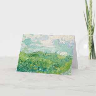 Green Wheat Fields, Auvers by van Gogh: Card