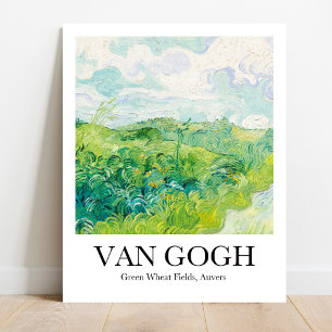 Green Wheat Fields, Auvers by Vincent van Gogh Poster