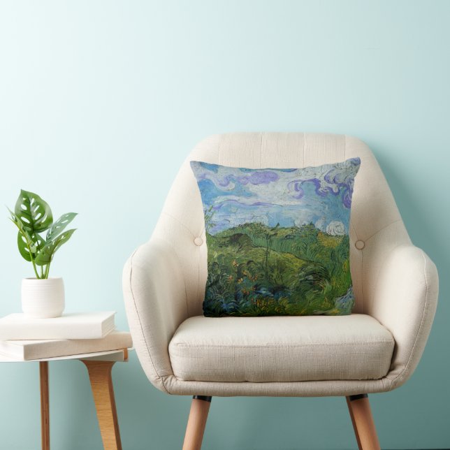 Green Wheat Fields by Vincent van Gogh Cushion (Chair)