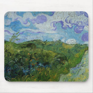 Green Wheat Fields by Vincent van Gogh Mouse Mat