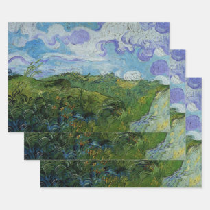 Green Wheat Fields by Vincent van Gogh Wrapping Paper Sheet