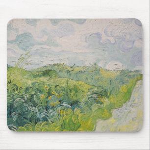 Green Wheat Fields - Van Gogh - c1889 Mouse Mat