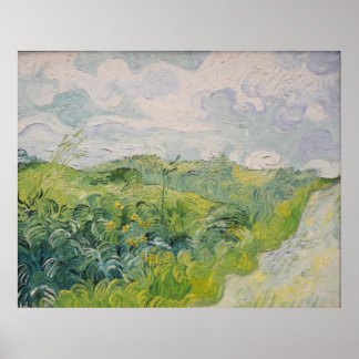 Green Wheat Fields - Van Gogh - c1889 Poster
