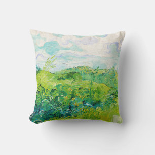 Green Wheat Fields, Van Gogh Cushion
