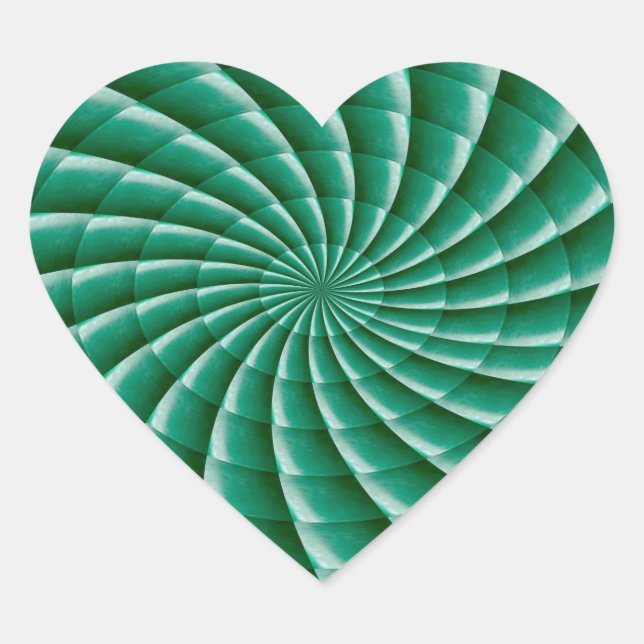 Green Wheel Chakra TEMPLATE add TEXT IMG customise Heart Sticker (Front)