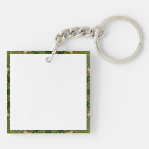 Green Wheel Mandala / Grünes Rad Mandala Key Ring