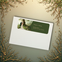 green Whimsical Mediaeval Forest Wedding address