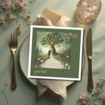 green Whimsical Mediaeval Forest Wedding