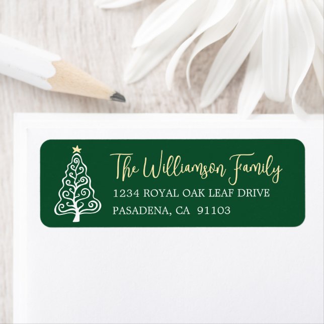Green Whimsical Playful Christmas Tree Bold Script (Insitu)