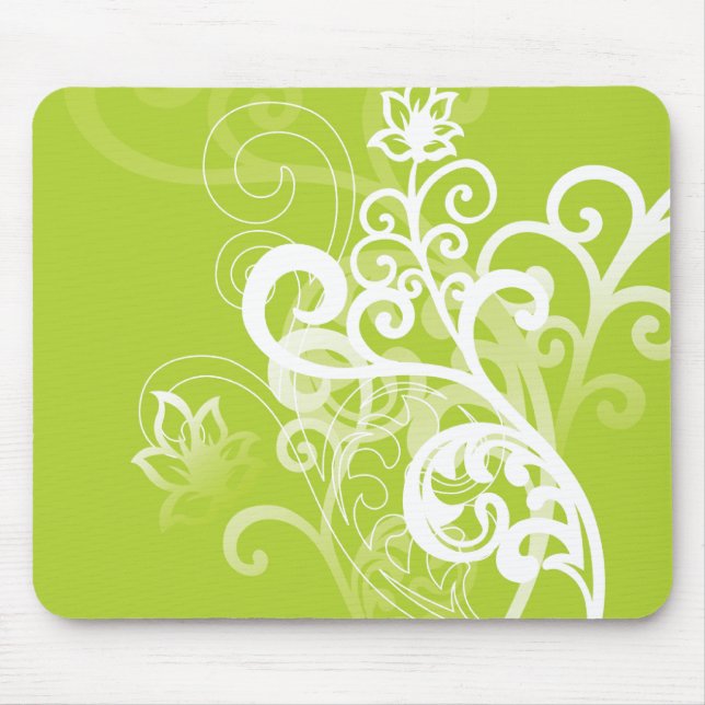 Green Whimsy Mouse Mat (Front)