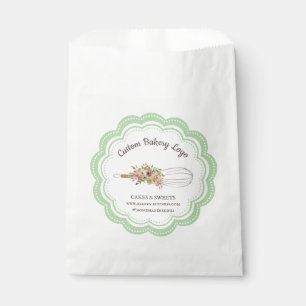 Green Whisk Flower Boutique Bakery Patisserie Favour Bags