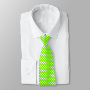 green, white and green polka dots   tie