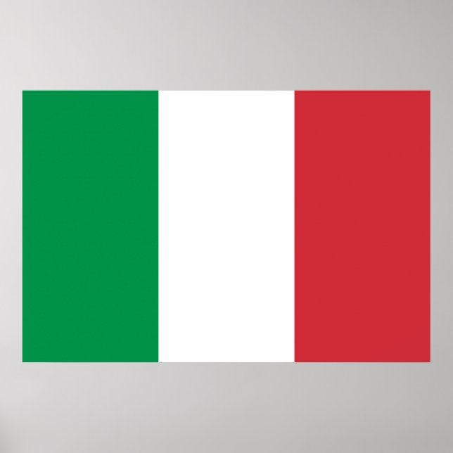 Green White and Red Italian Flag Colors Poster (Front)