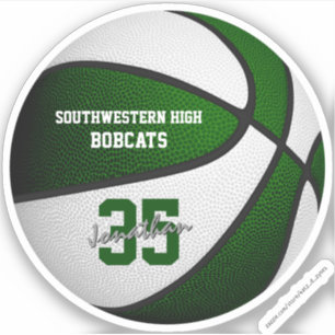 Green white basketball girls boys team colours