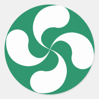 Green White Basque Cross sticker "Lauburu"