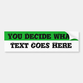 Green & White Blank Bumper Sticker