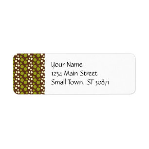 Green White Brown Polka Dots Pattern