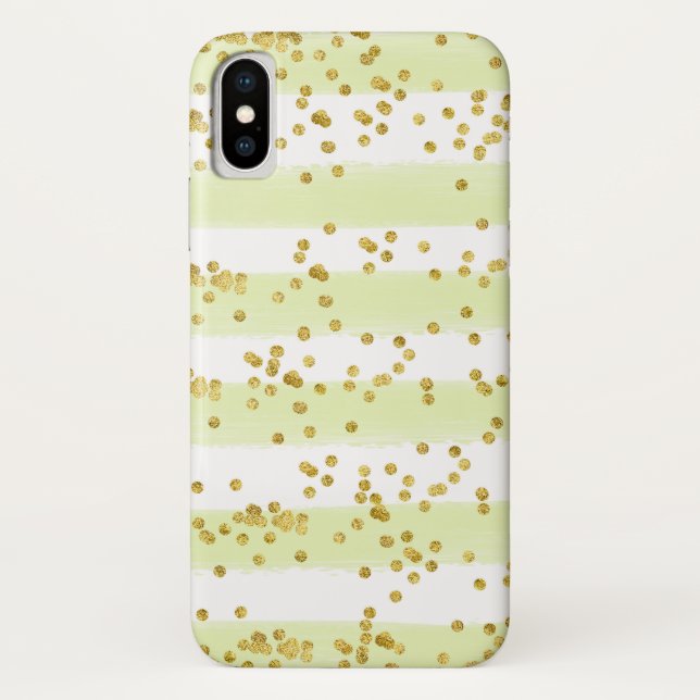 Green, White Case-Mate Barely There iPhone X Case (Back)