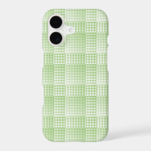 Green White Checker Abstract Pattern