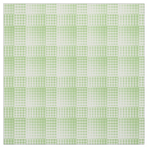 Green White Checker Abstract Pattern Fabric