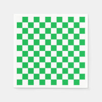 Green White Chequered Check Pattern