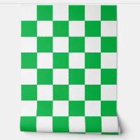 Green White Chequered Check Wall Decor