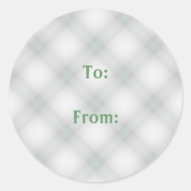 Green White Chequered Gift Tags (Front)