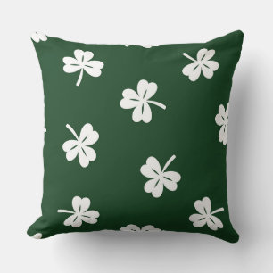 Green/White Clover St Patrick's Pillow