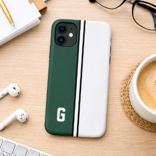 Green & White College Colours  iPhone 11 Case