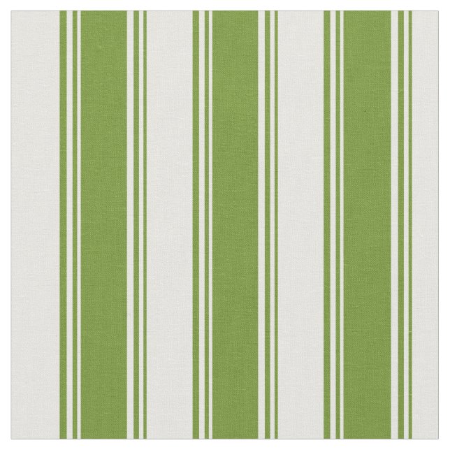 Green & White Coloured Lines Fabric (Close Up)