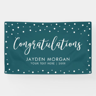 Green & White   Congratulations Party Event Banner