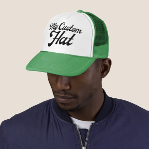 GREEN & WHITE Custom Trucker Hat Mesh Cap Blank