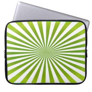 Green white design laptop sleeve