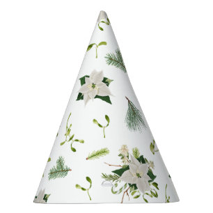 Green White Floral Party Hat Eye-Catching Celebrat
