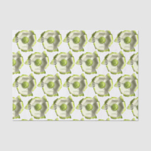 Green White Flower - Floral Jewellery Summer Weddi Tissue Paper