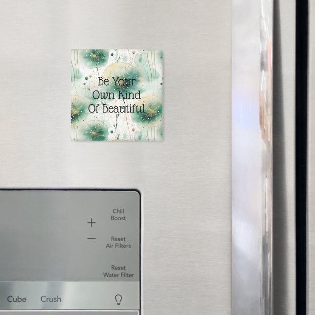 Green White Flowers Magnet (In Situ (Fridge))