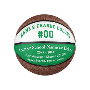 Green, White Full Size or Custom Mini Basketballs