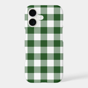Green White Gingham Check Pattern