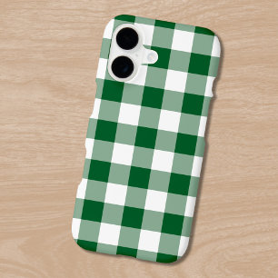 Green White Gingham Check Pattern
