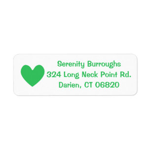 Green & White Heart Love - Wedding, Bridal Shower