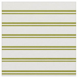 Green & White Lines Pattern Fabric
