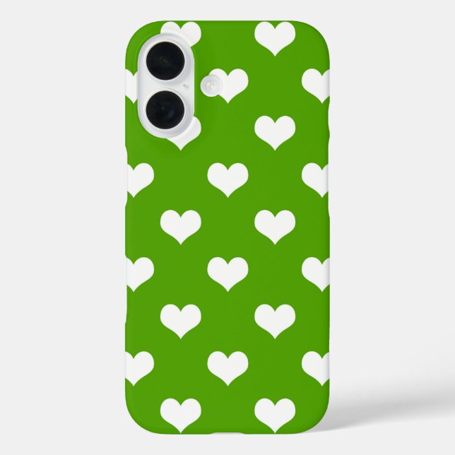 Green White Lovely Hearts Design  Case-Mate iPhone Case (Back)