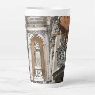 GREEN & WHITE MARBLE of JESUITS CHURCH VENICE, Latte Mug