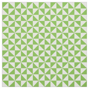Green White Modern Triangles Pattern Fabric