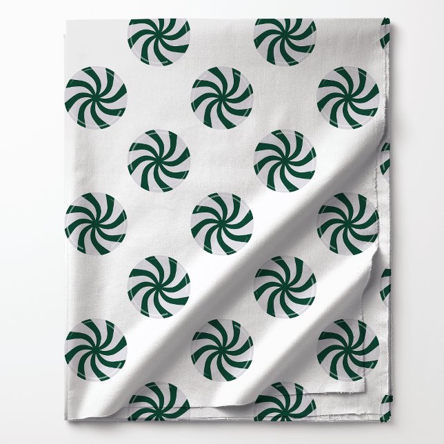 Green & White Peppermint Swirl Candy Fabric (Creator Uploaded)