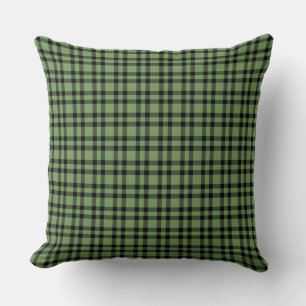Green White Plaid Pattern Cushion