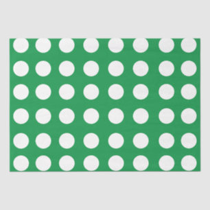 Green White Polka Dot Classic Elegant Tissue Paper