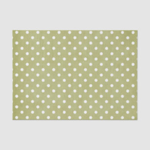 GREEN & WHITE POLKA DOTS  TISSUE PAPER