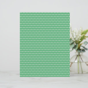 Green & White Polkadots Christmas Scrapbook Paper