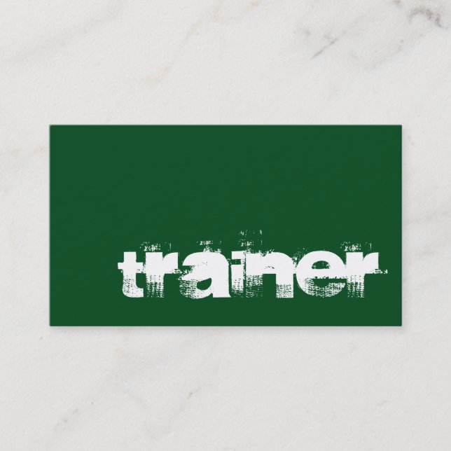 Green White Professional Sport Business Card (Front)